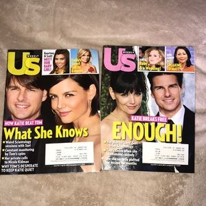 US weekly magazines Katie and Tom July 2012 💕 bundle of two Vintage